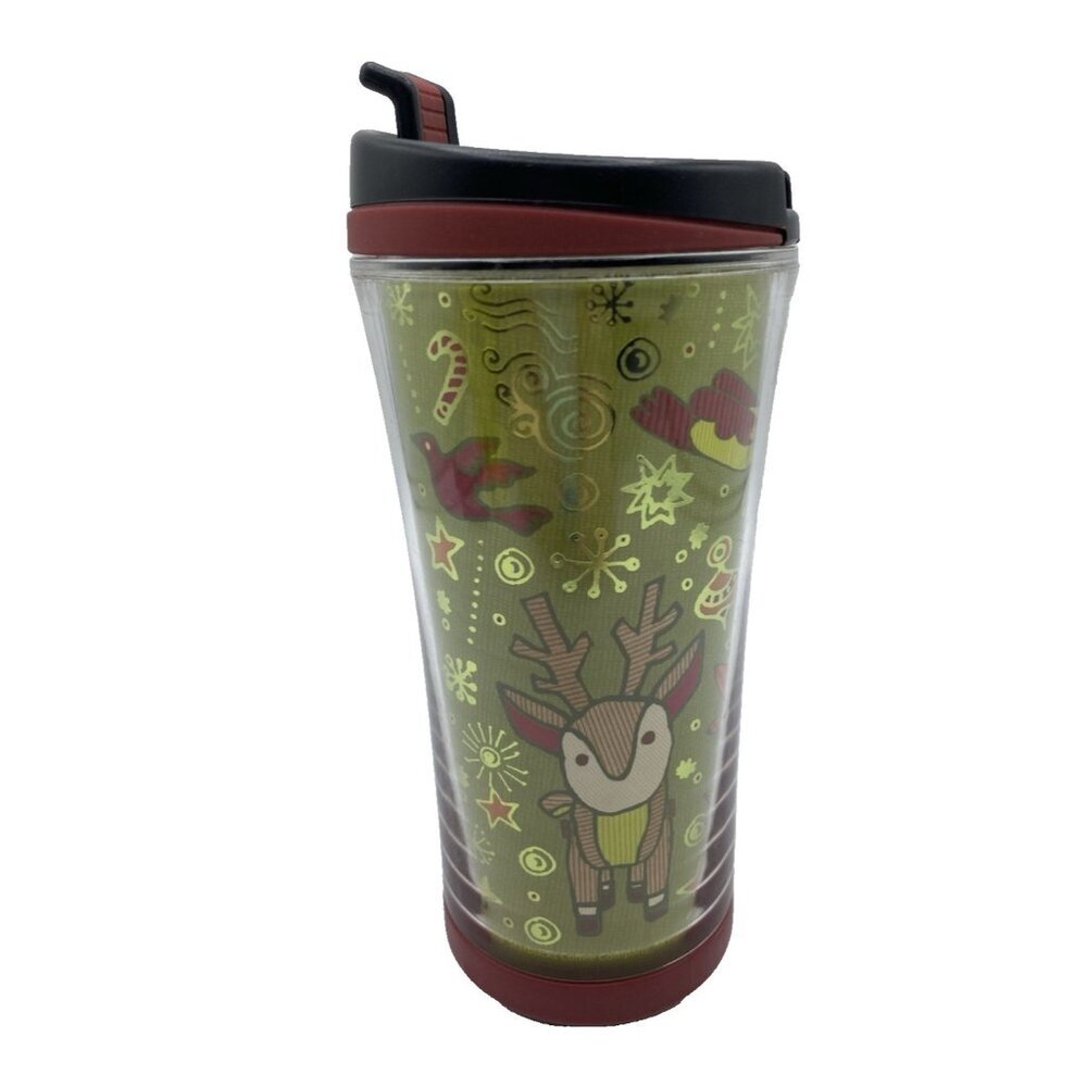 Starbucks 2007 Mini Tumbler 8oz Plastic Coffee Animals/Nature Travel Cup Deer